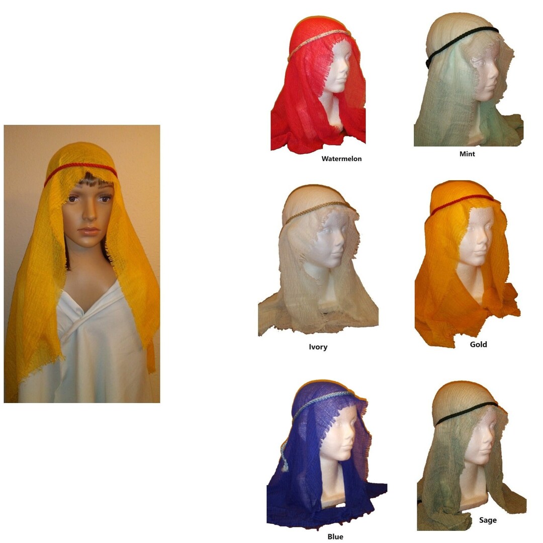 Nativity Shepherd Headdress Crinkle With Frayed Edges Joseph Etsy