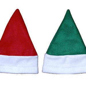 Christmas Elf  hat Your choice of red or green wide band