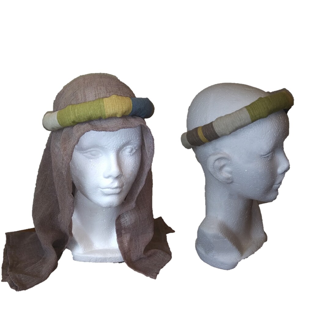 Nativity Shepherd Innkeeper Headdress Roll With or W/o Scarf Stripes Etsy