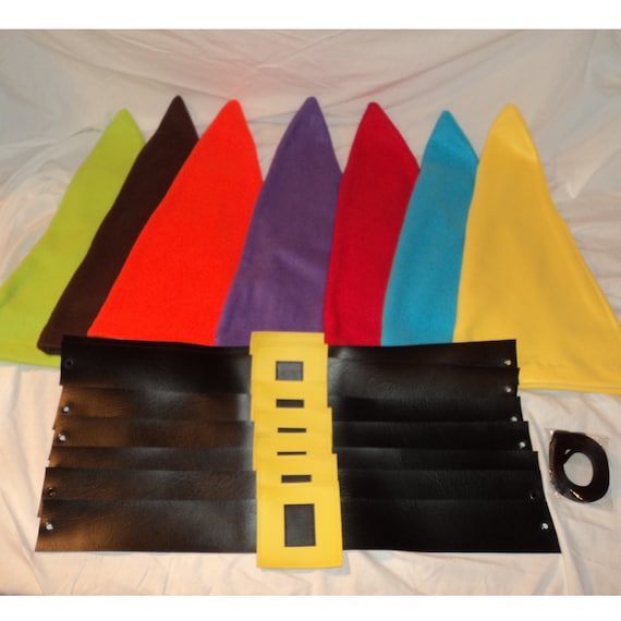 Set of 7 Dwarf Belts and 7 Stocking Hats for Seven Dwarves - Etsy
