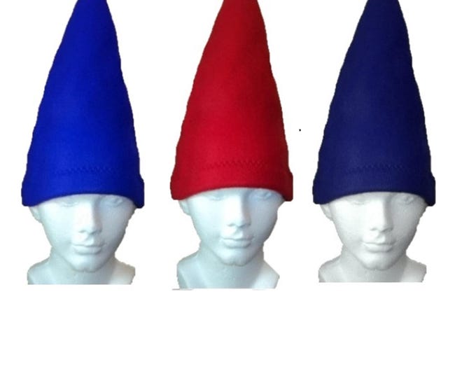 One Gnome Hat Your Choice of Red or Blue - Halloween Costume Dress up ...