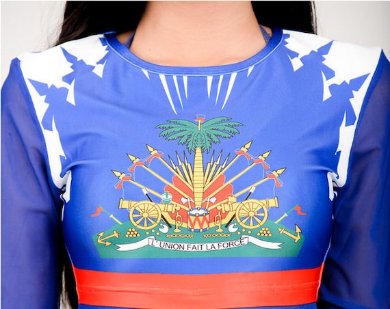 Haitian Flag Mesh( Crop Top Only)