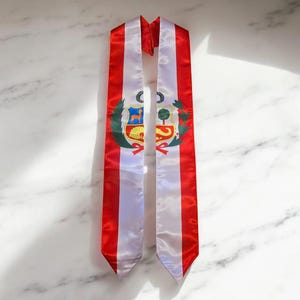 Peru flag graduation stoles