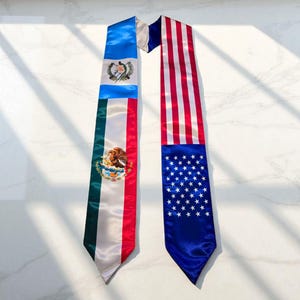 Mix Mexico and Guatemala and the USA. Graduation Stole