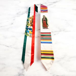 Mix Mexico /serape flag graduation stoles/sash