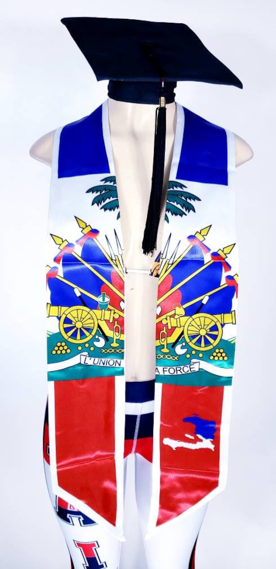 Haiti graduation stole/sash 2 styles to choose from