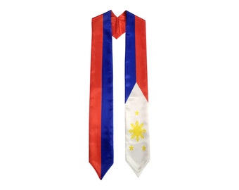 Estola/faja de graduación con la bandera de Filipinas