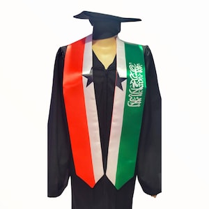 Somaliland Flag Graduation Sash/Stole International Study Abroad Adult Unisex