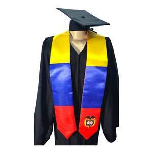 Colombia graduation stole / Satin
