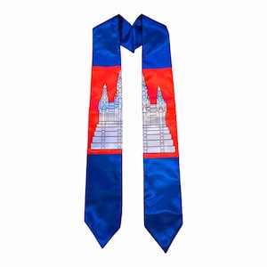 Cambodia Flag Graduation Sash/Stole International Study Abroad Adult Unisex