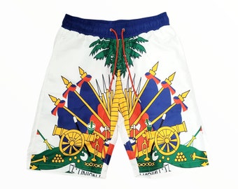 Szorty unisex z flagą Haiti