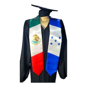 Mixed two flag graduation sash/stole