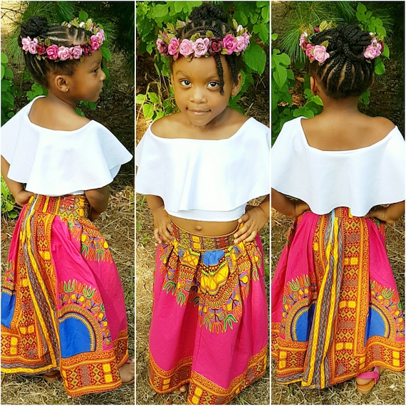 African Print Childs Skirt Ankara Skirt Maxi Childs Skirt