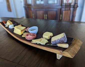 Wine Stave Charcuterie Board - Wide