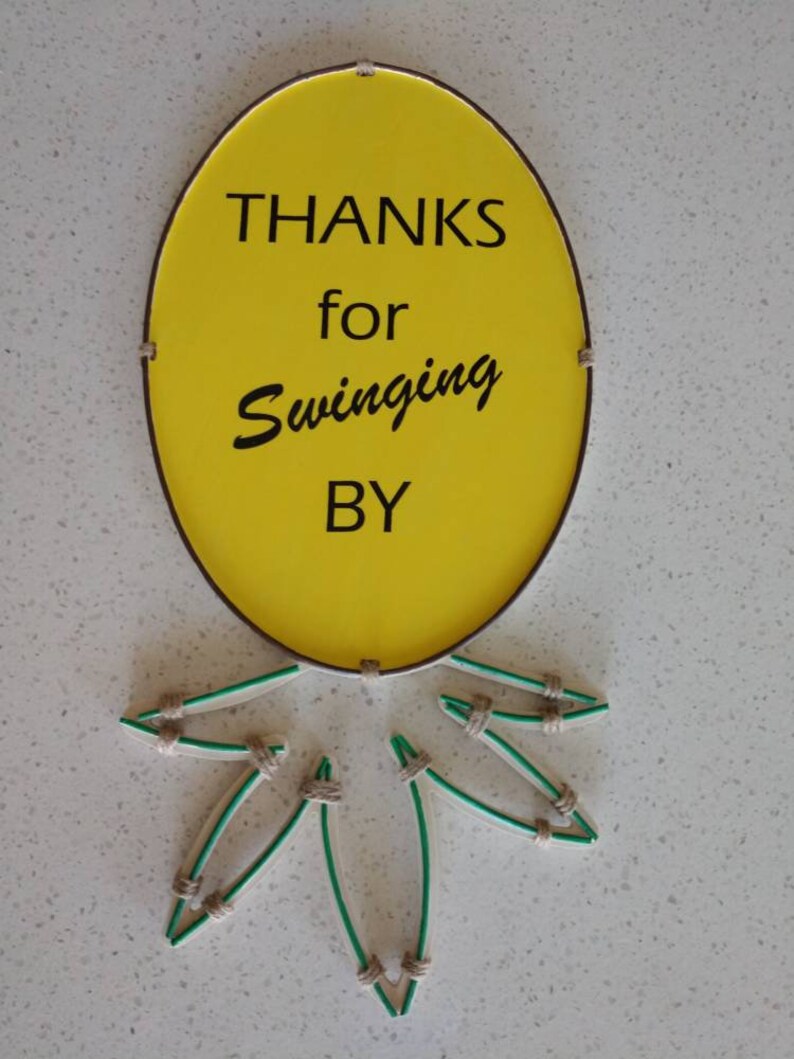 Upsidedown Pineapple Door Hanger Etsy