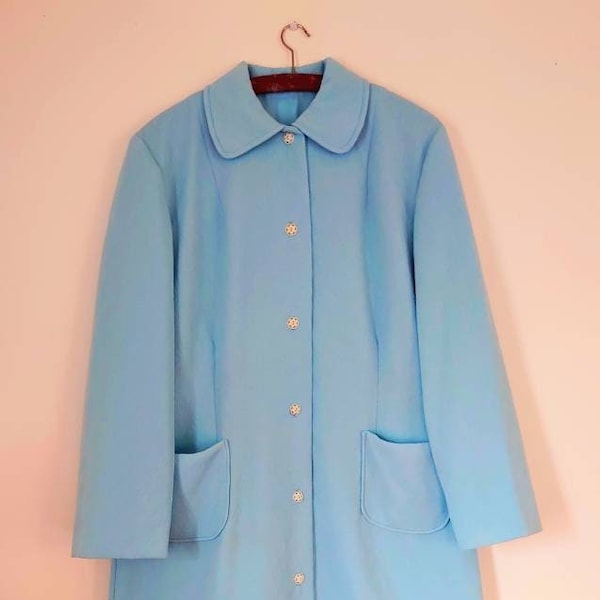 Robe de chambre vintage bleu