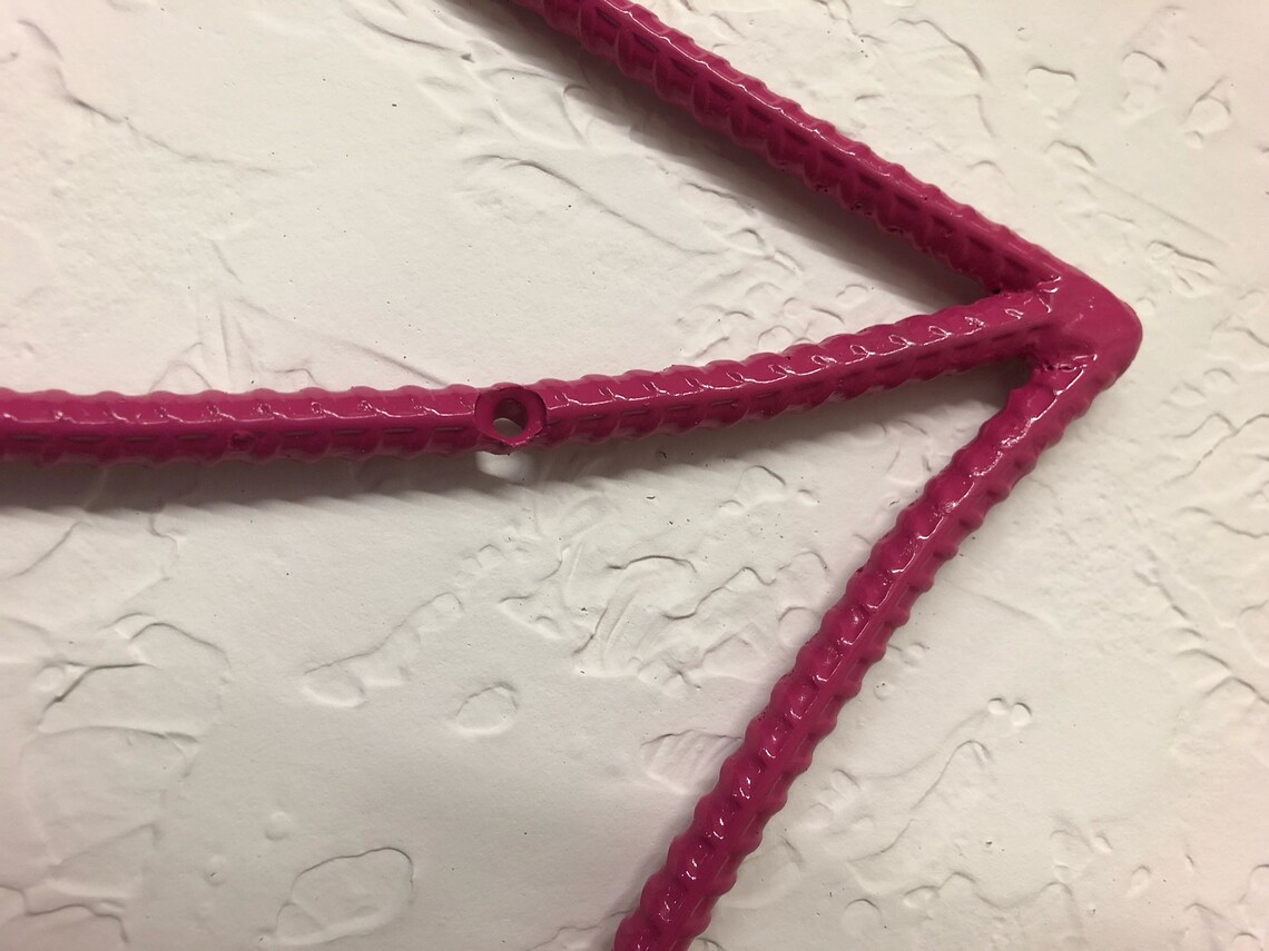 Pink Rebar Lips Metal Wall Art Hand Formed Rebar Art Etsy