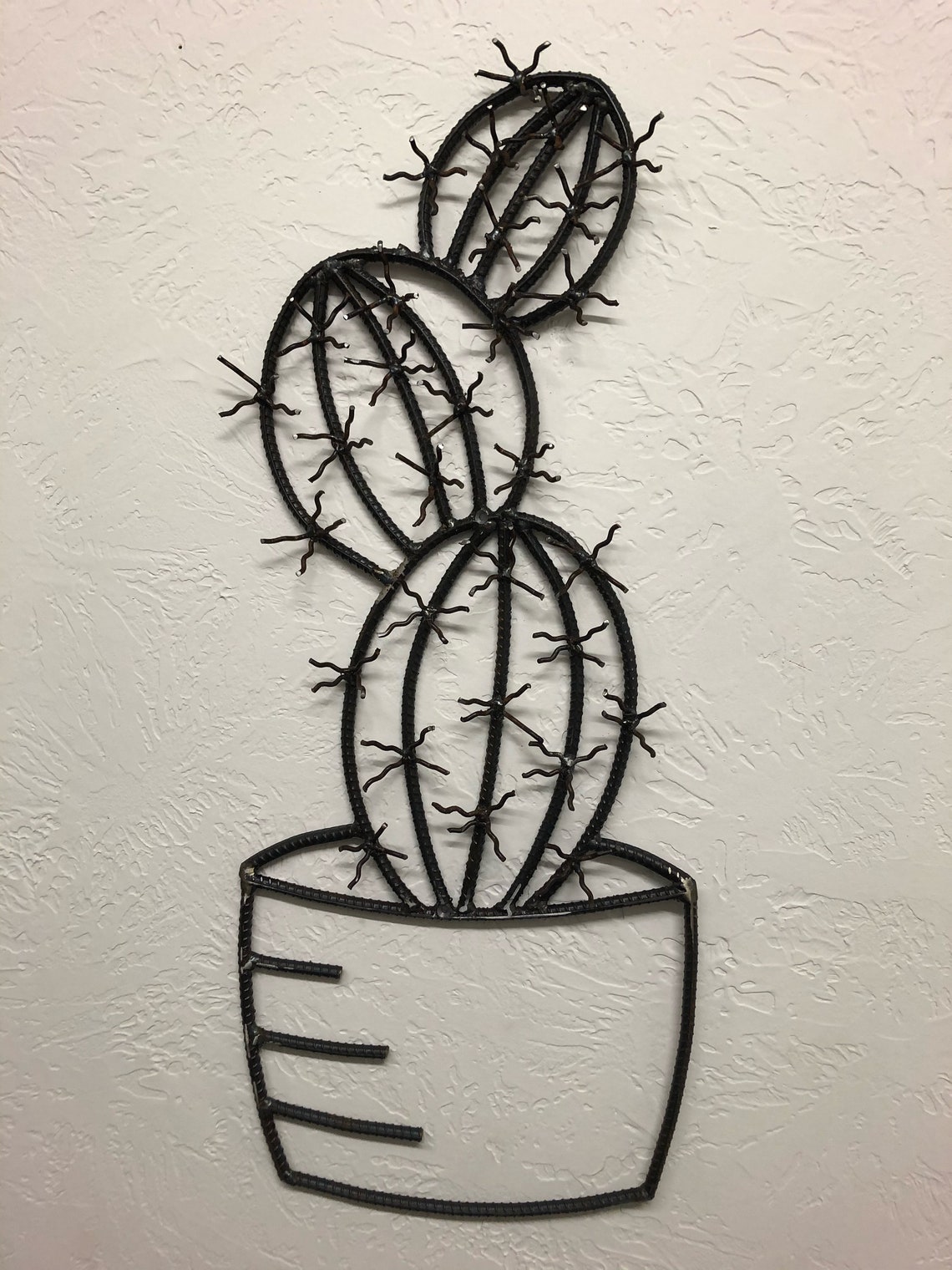Rebar Art, Cactus Metal Art, Metal Wall Art, Metal Abstract Art Etsy
