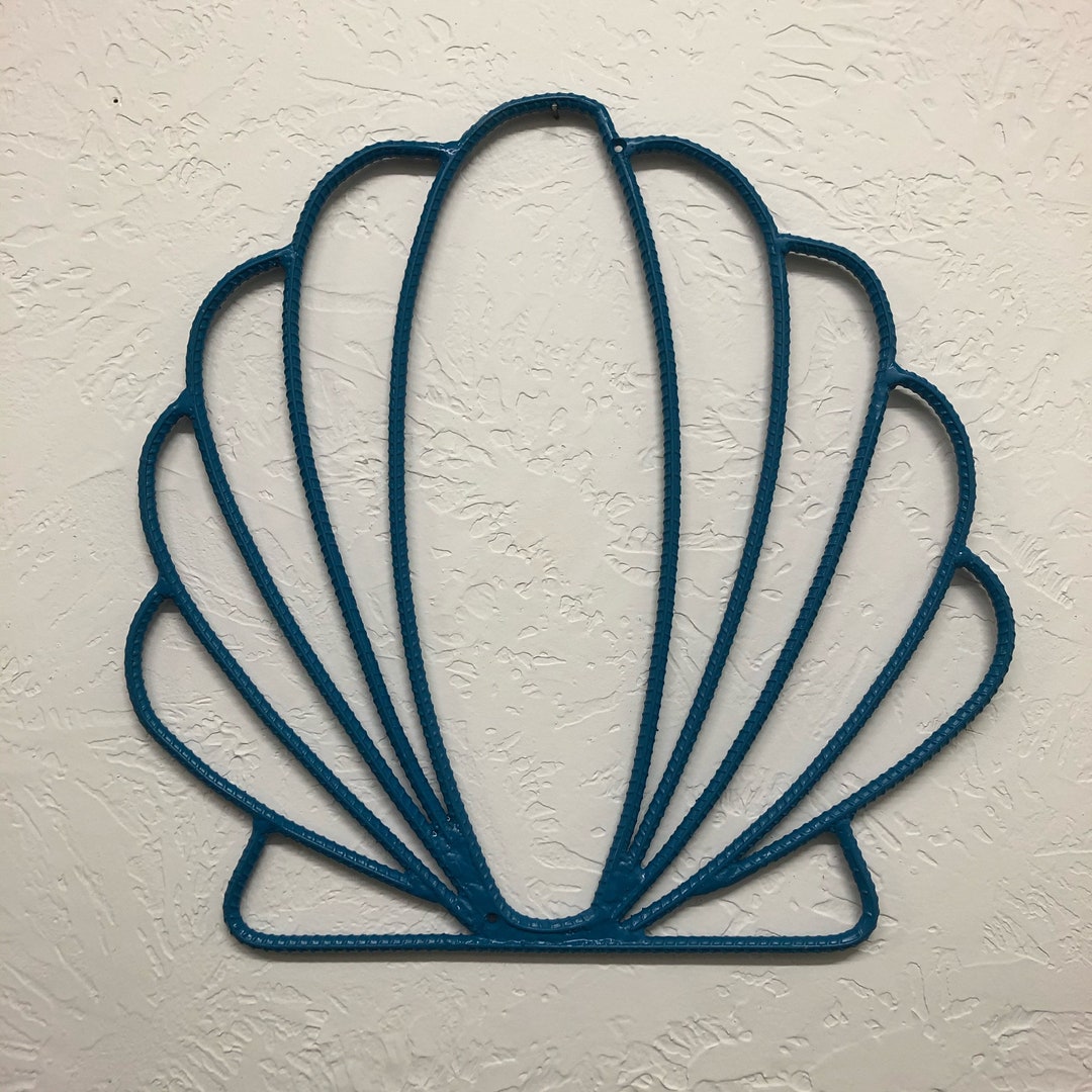 Shell Rebar Wall Art Metal Wall Art Handformed Rebar Art Etsy