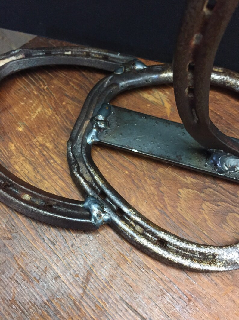 Abstract Snowman Horseshoe Art Etsy