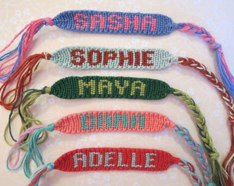 Custom Name Friendship Bracelet (ONE bracelet)