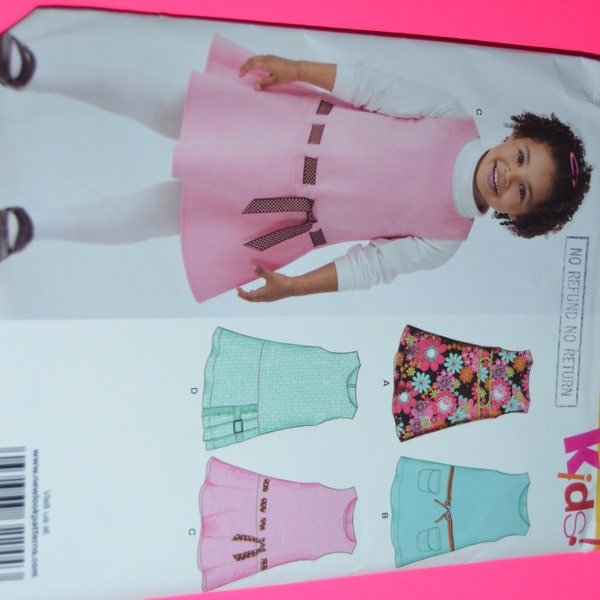 Newlook 6845 Girls Jumper Sewing Pattern  - UNCUT - Sizes 3 - 8