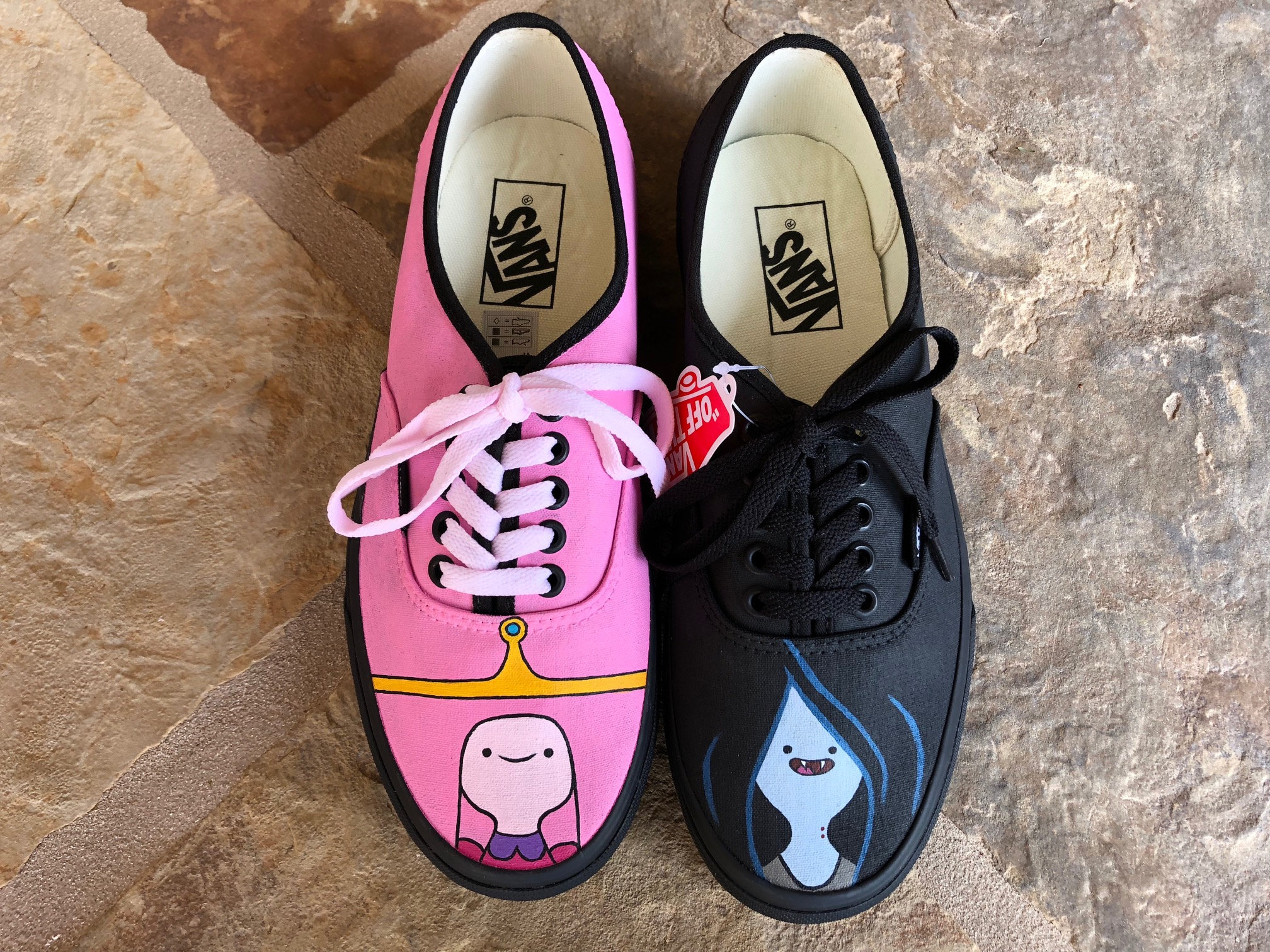 Hand Painted Shoes Adventure Time Princess Bubblegum and Marceline