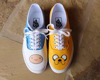 Hand Painted Shoes - Finn and Jake