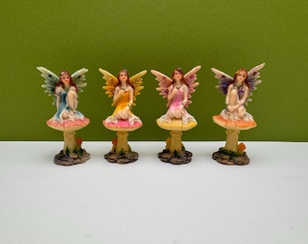 Fairy Garden Miniature Resin Fairies on Mushroom