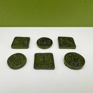 Fairy Garden Miniatuur Polymeer Klei Keltisch Patroon Stepping Stones - Set van 6