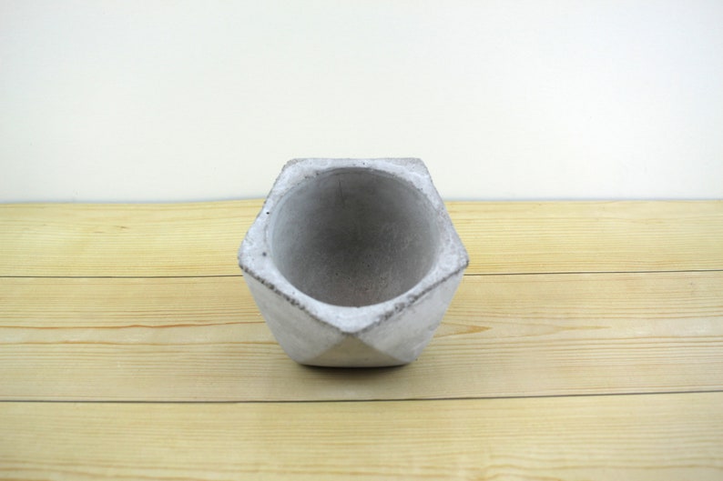 Cement Geometic Gem Planter for Succulents Cactus Arrangements
