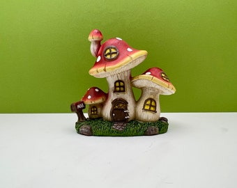 Fairy Garden Miniature Resin Triple Mushroom House