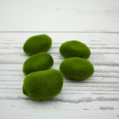 Fairy Garden Artificial Moss Rocks Set of 4 Etsy