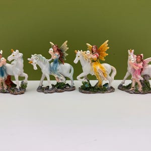 Fairy Garden Miniature Resin Fairies with Unicorn