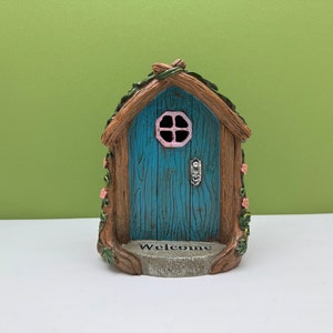 Fairy Garden Miniature Resin LED Welcome Door