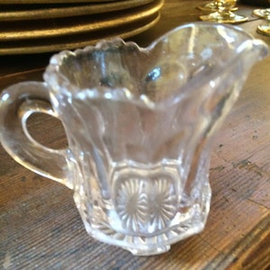 Old and Small Glass Pitcher image 1