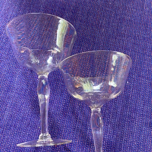 A Pair of Vintage Coupe Champagne Glasses