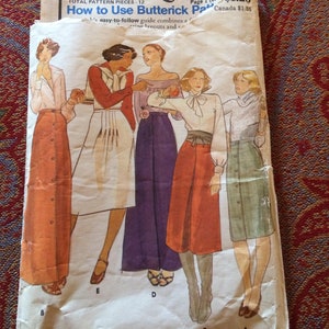 1980s Butterick Skirt Pattern