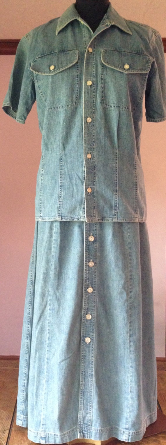 Liz Wear Three-piece Denim Outfit