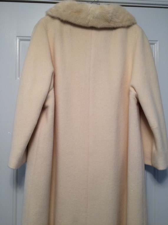 Vintage Sixties Full-length Wool Coat with Fur Co… - image 4