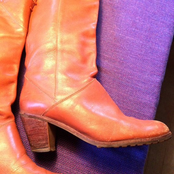 Carmel Colored Leather Boots