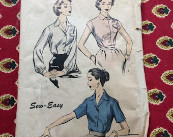 Advance 7794 裁縫パターン サイズ14 チュニックブラウス 60年代