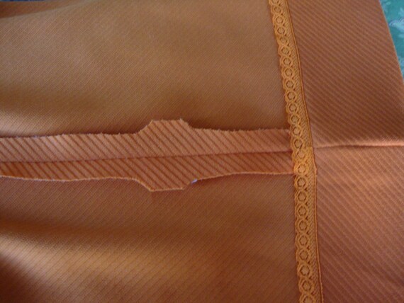 Orange Polyester Mini Skirt - image 3