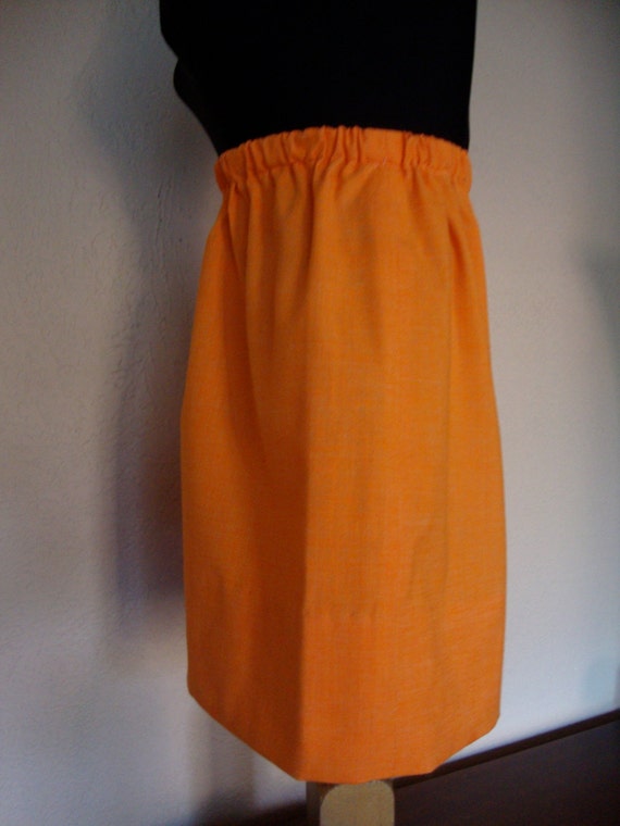 Orange Polyester Mini Skirt - image 2