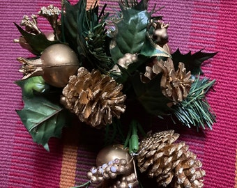 Glitzy Vintage Pomegranates, Pears and Pine Cones