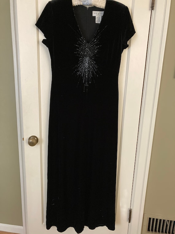 Long Black Velvet Dress