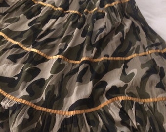 Tiered Camouflage Skirt