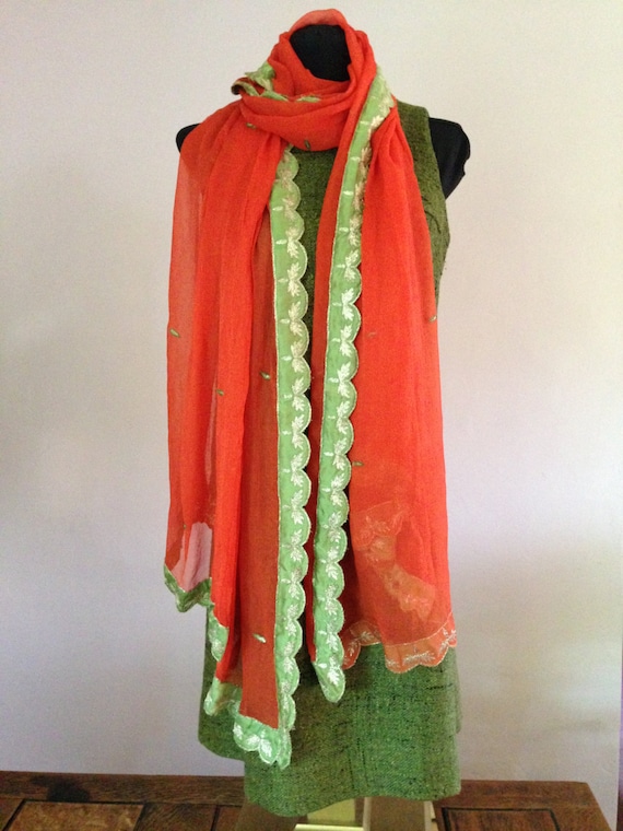 Exotic Imported Orange Scarf