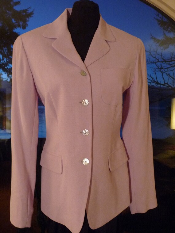 1960's Jacket, Textured Lavender Silk, 35" Bust