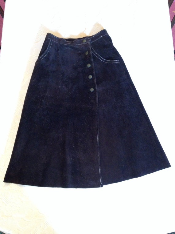 Seventies Brown Suede Skirt